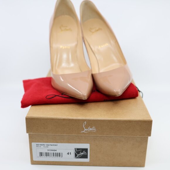 Flawless with Box, Dust bag Christian Louboutin So Kate 120mm Nude Size 41 - Picture 7 of 7